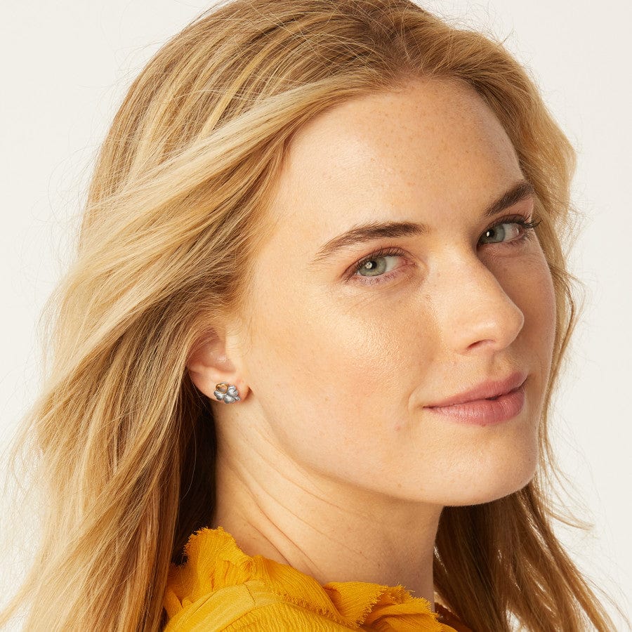 Clover Heart Mini Post Earrings - Image 3