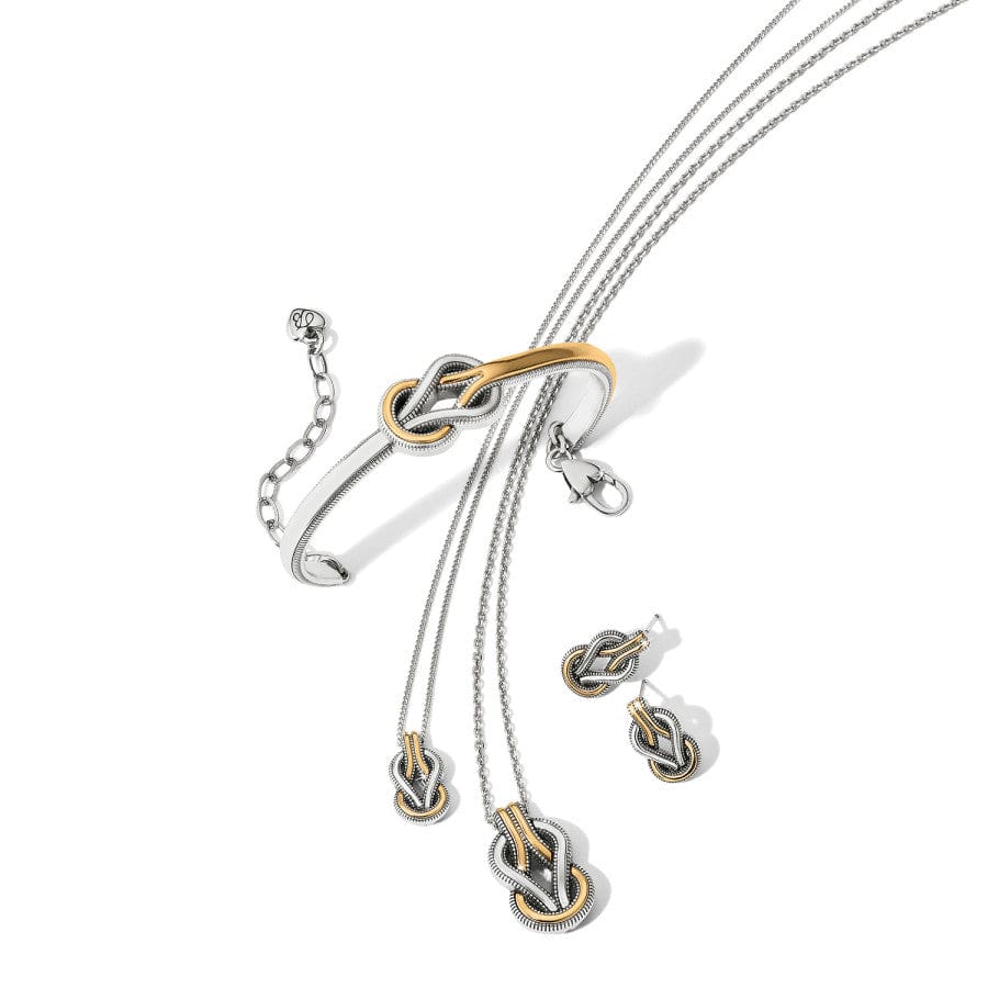 Interlok Harmony Two Tone Post Earrings - Image 3