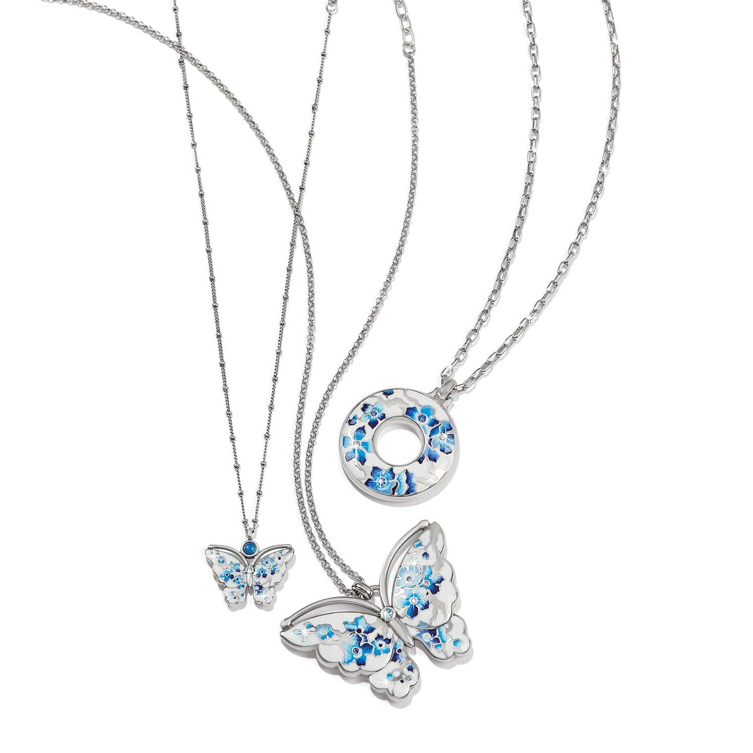 Kyoto In Bloom Indigo Petite Butterfly Necklace - Image 4