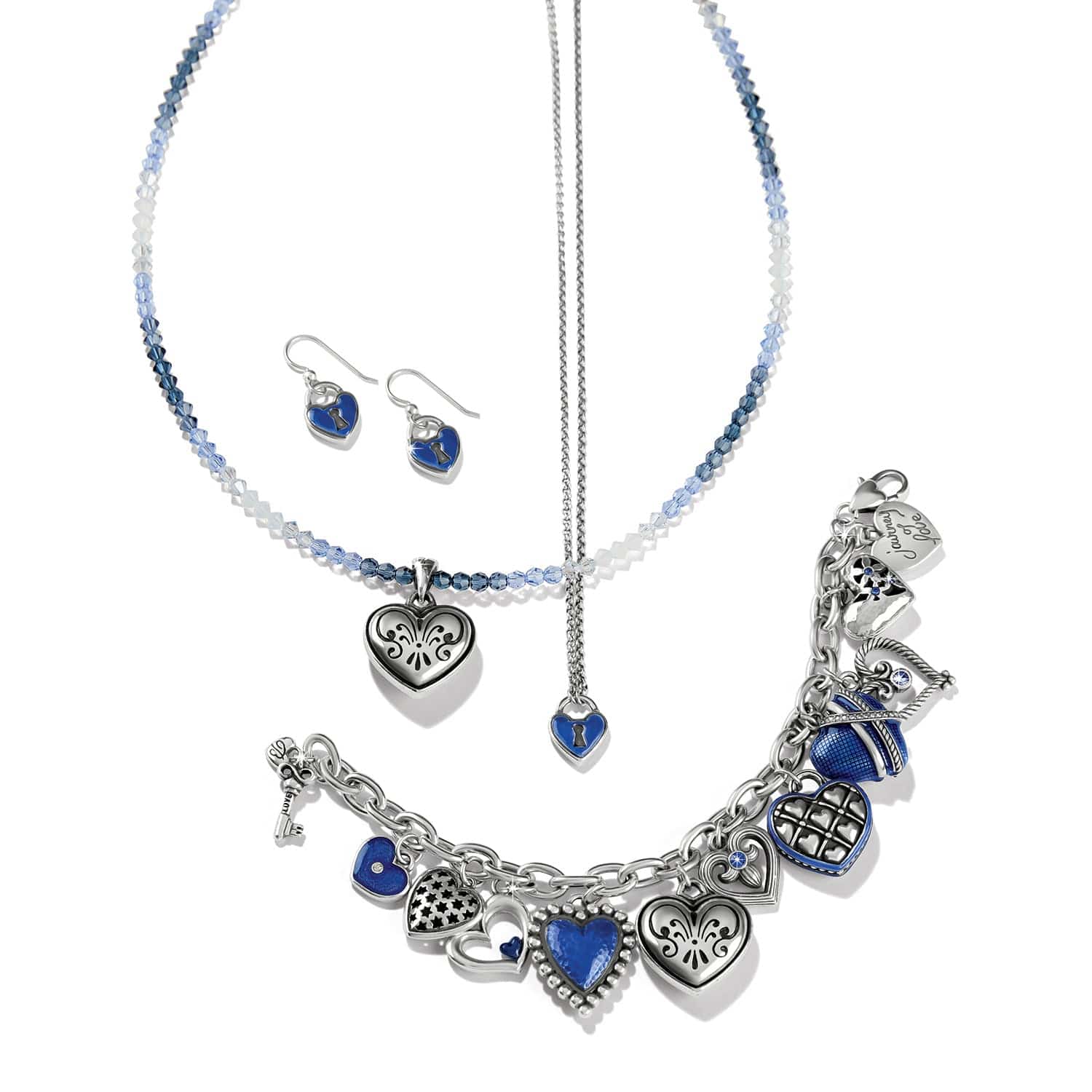 One Heart Padlock Reversible Necklace - Image 3