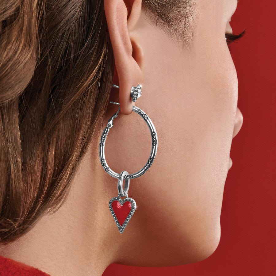 Oval Hoop Charm Earrings - Image 6