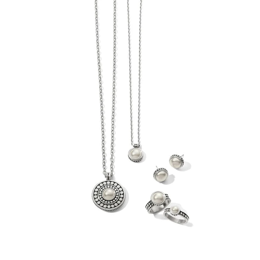 Pebble Dot Pearl Slim Band Ring - Image 3