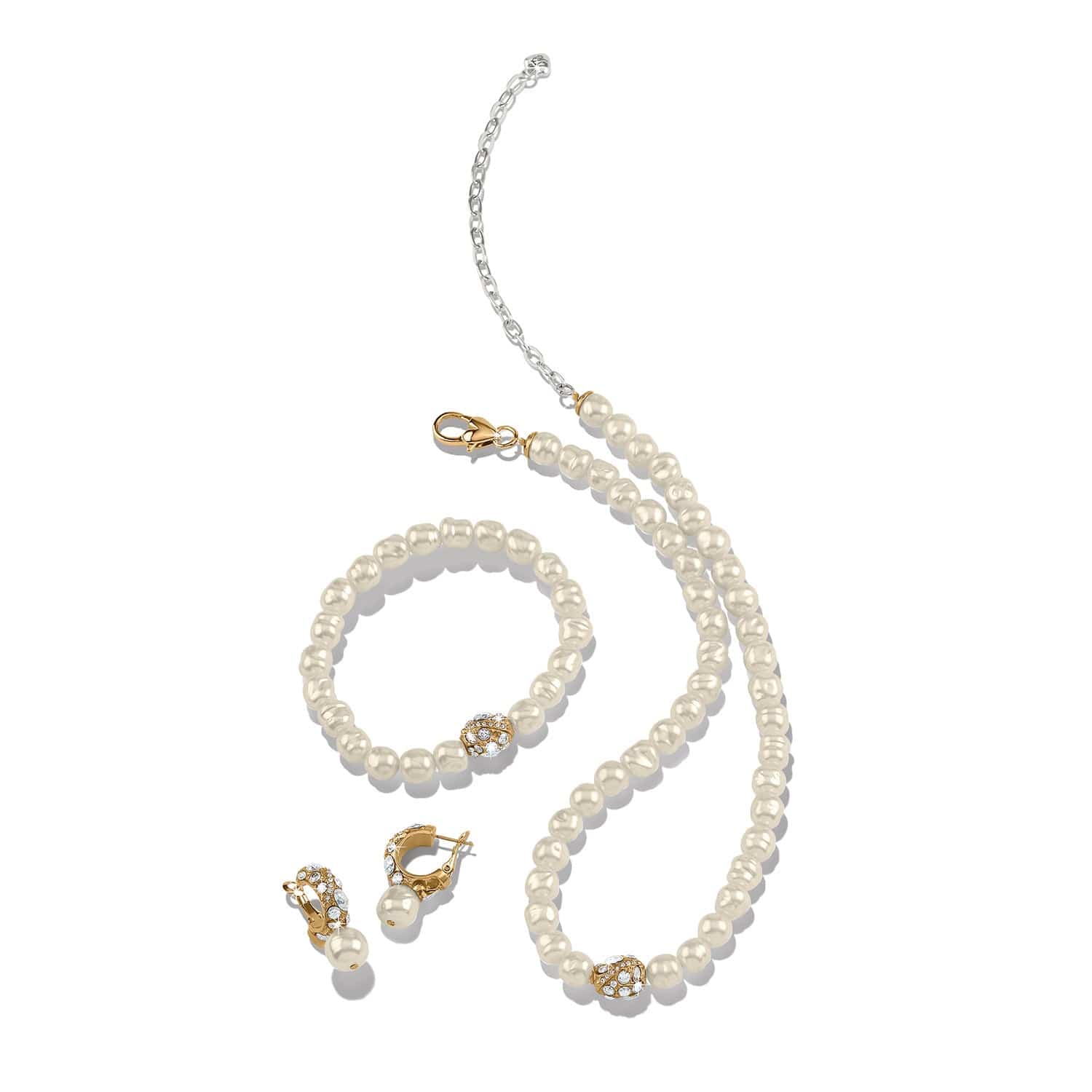 Trust Your Journey Pearl Hoop Earrings - Image 3
